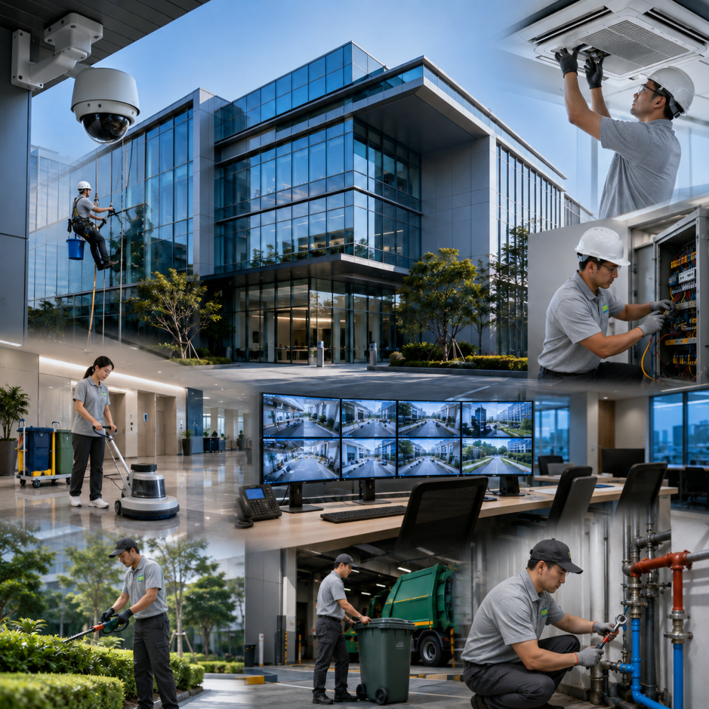 Integrated facility management services for commercial properties