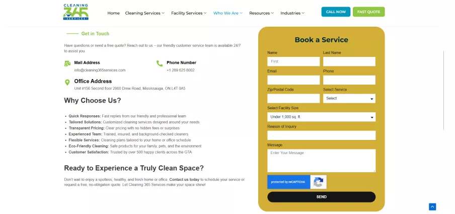 Cleaning 365 Services - commercial cleaning quote