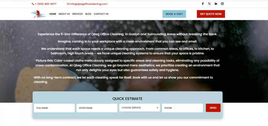 QBeg Office Cleaning - BBB-certified cleaning company in Canada. 

